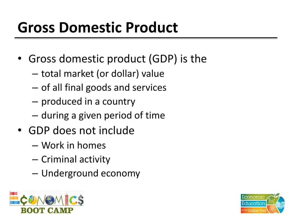 gross domestic product