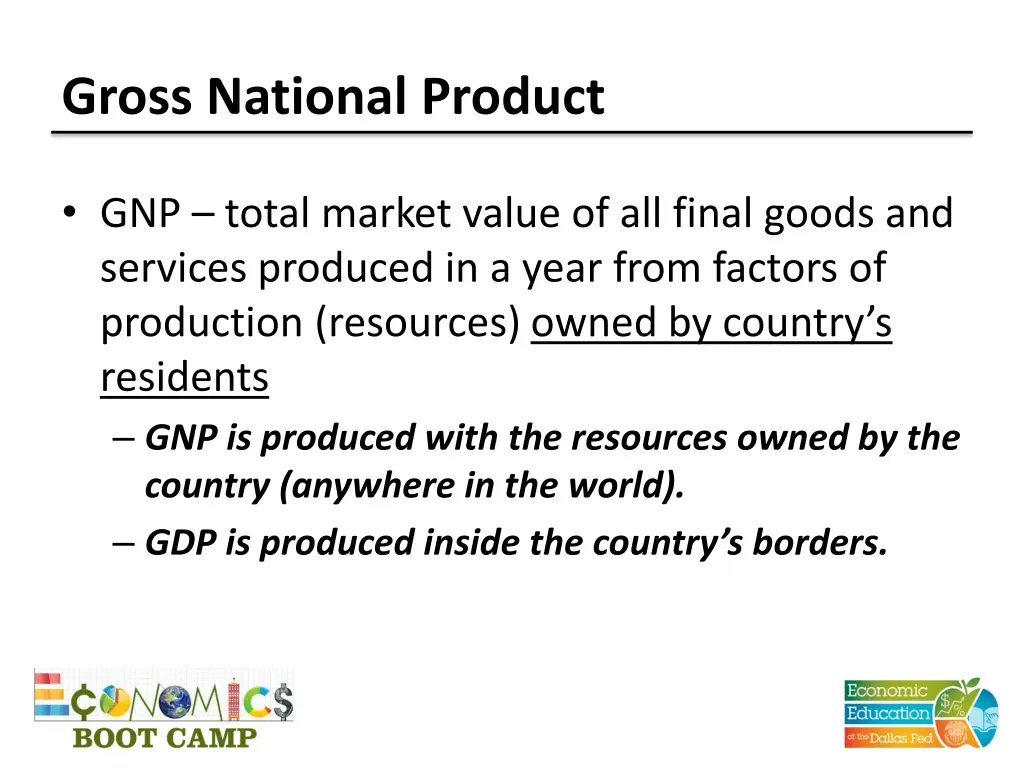 gross national product