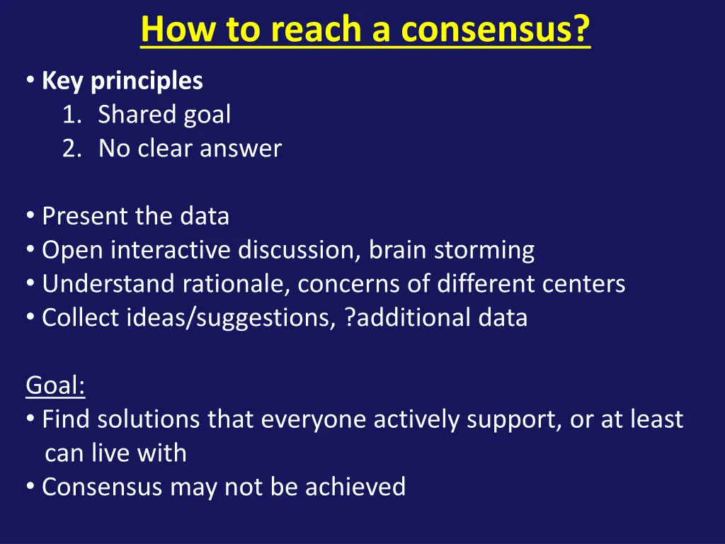 how to reach a consensus 1