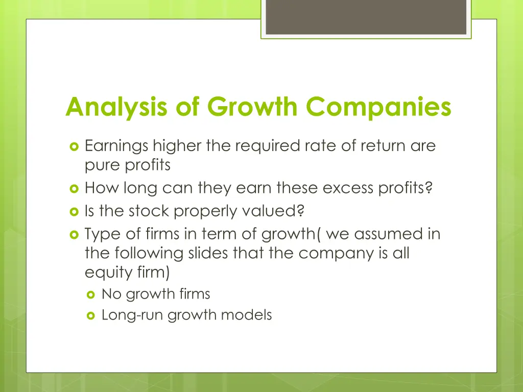 analysis of growth companies 1