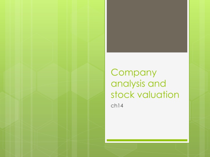 company analysis and stock valuation ch14