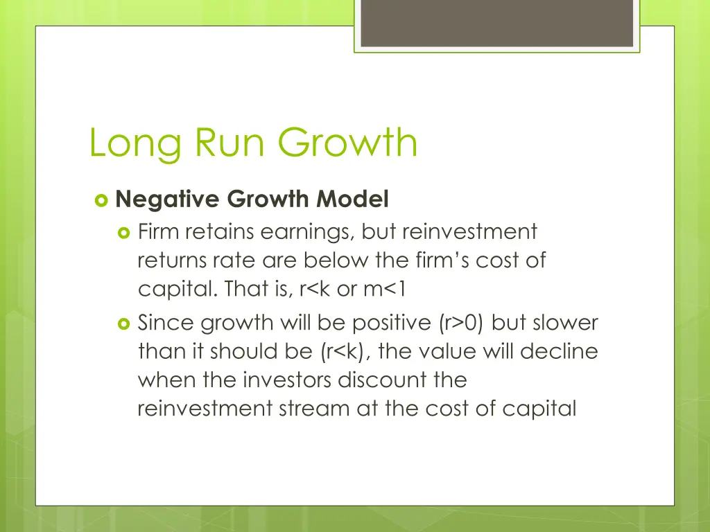 long run growth