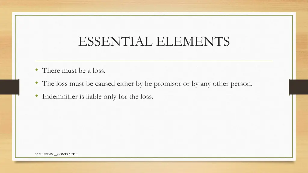 essential elements