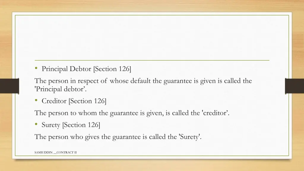 principal debtor section 126 the person