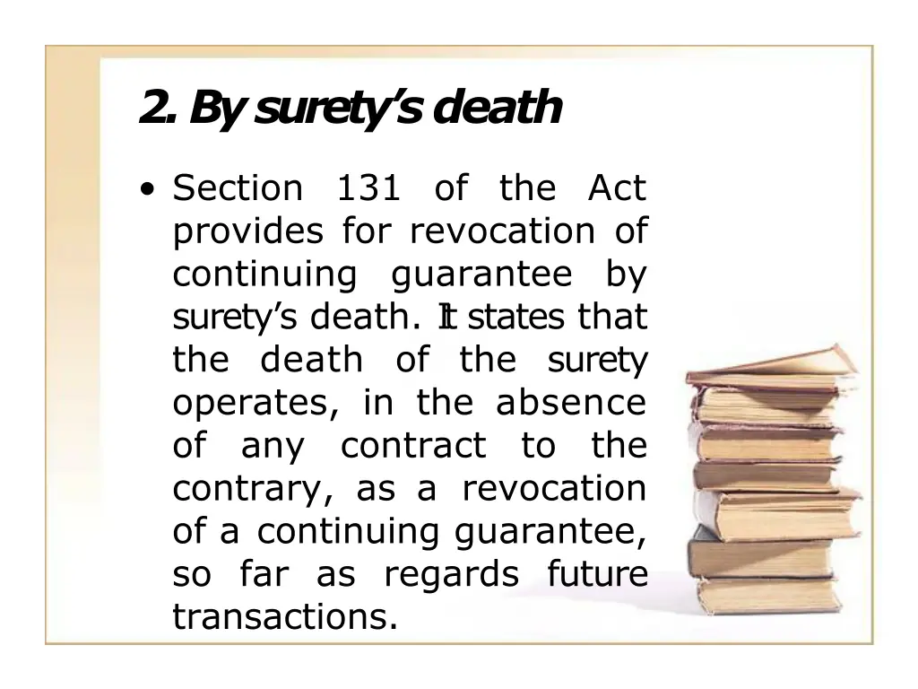 2 by surety s death