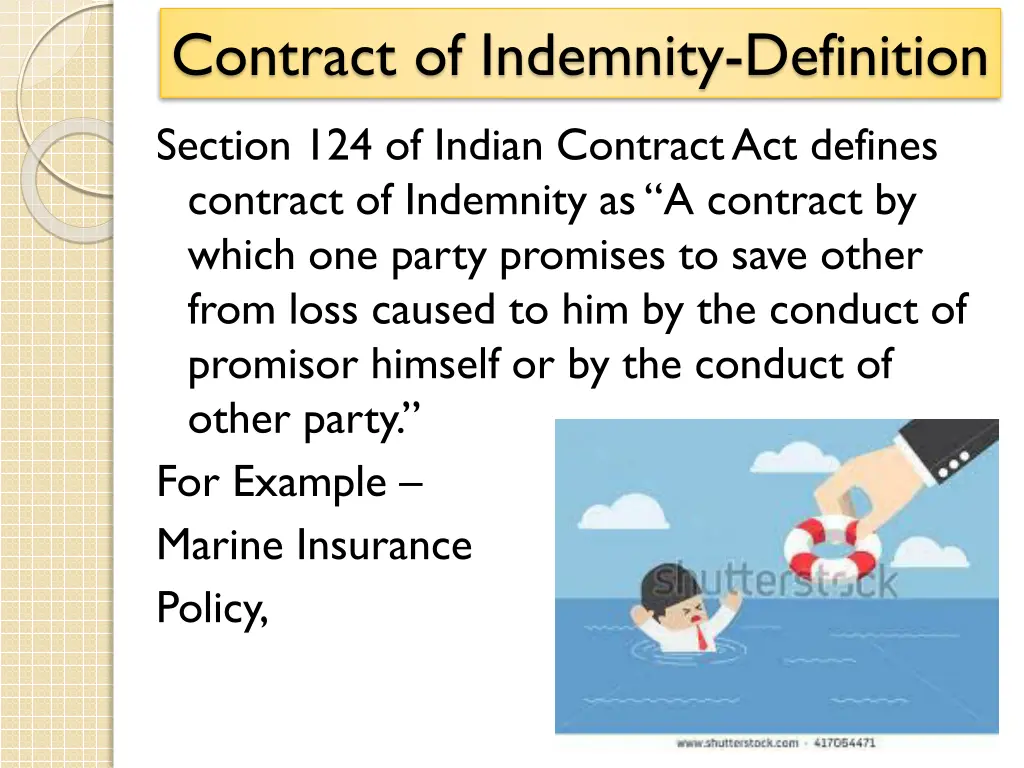 contract of indemnity definition