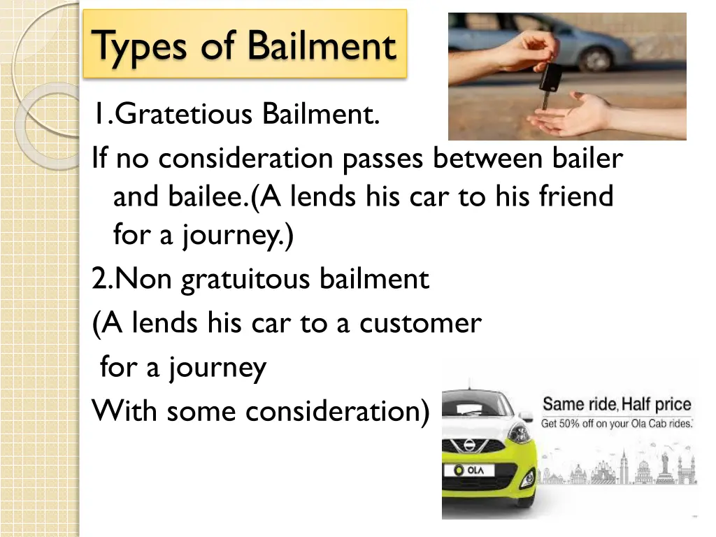 types of bailment