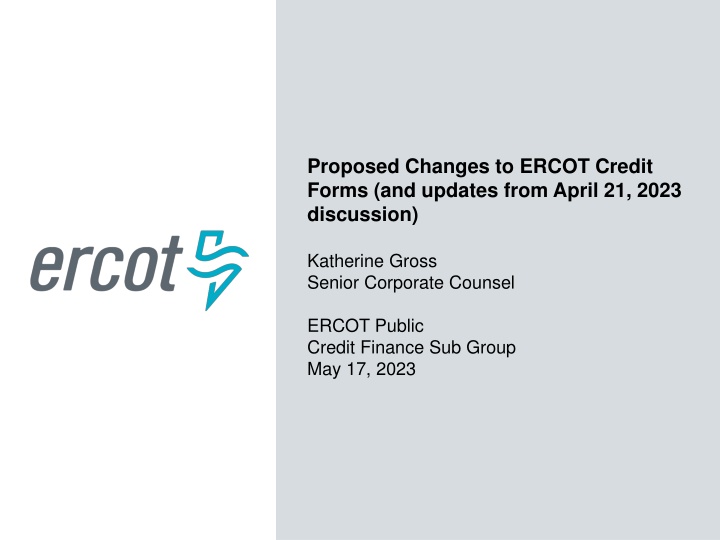 proposed changes to ercot credit forms