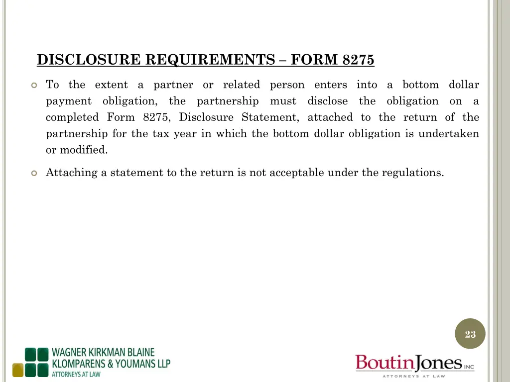 disclosure requirements form 8275