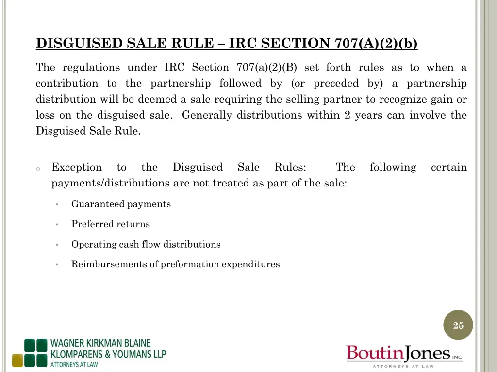 disguised sale rule irc section 707 a 2 b