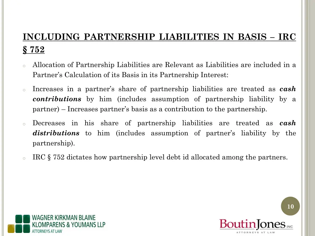 including partnership liabilities in basis irc 752