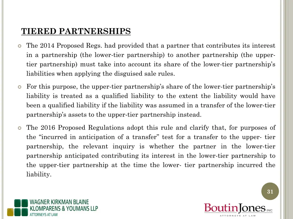 tiered partnerships