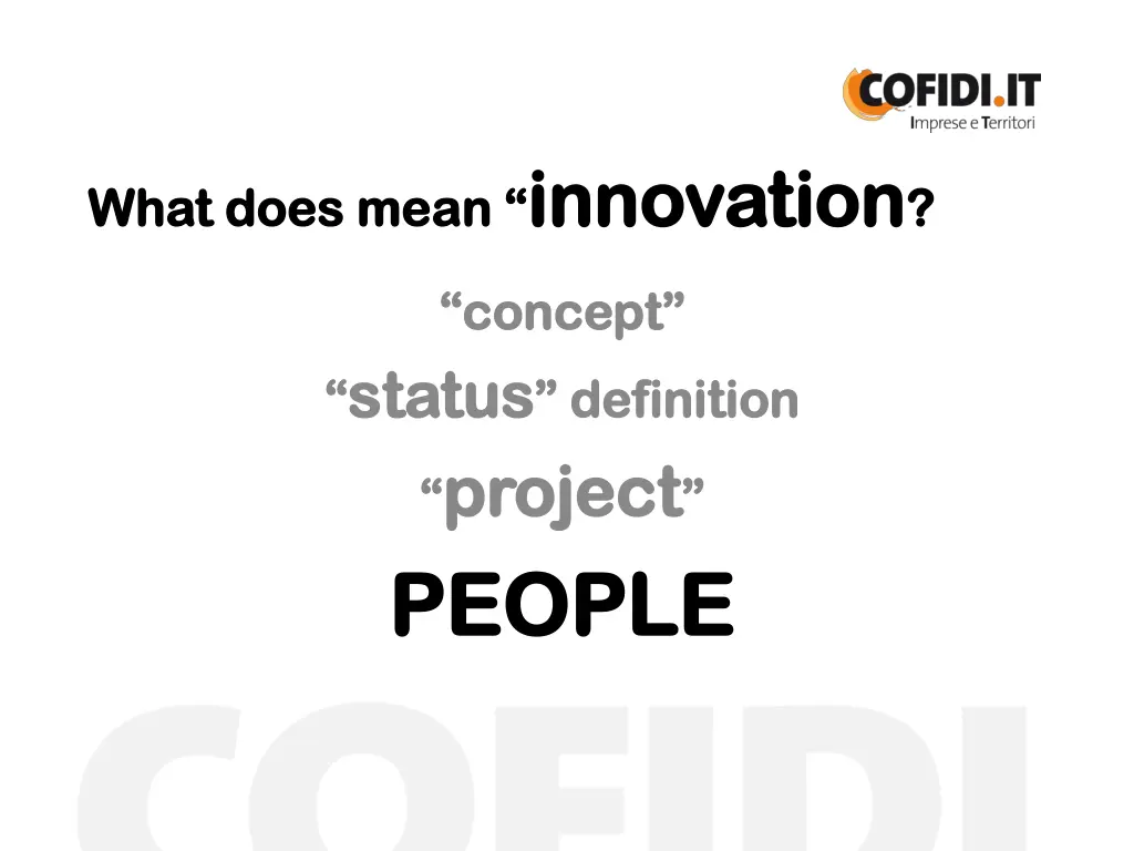 what does mean innovation