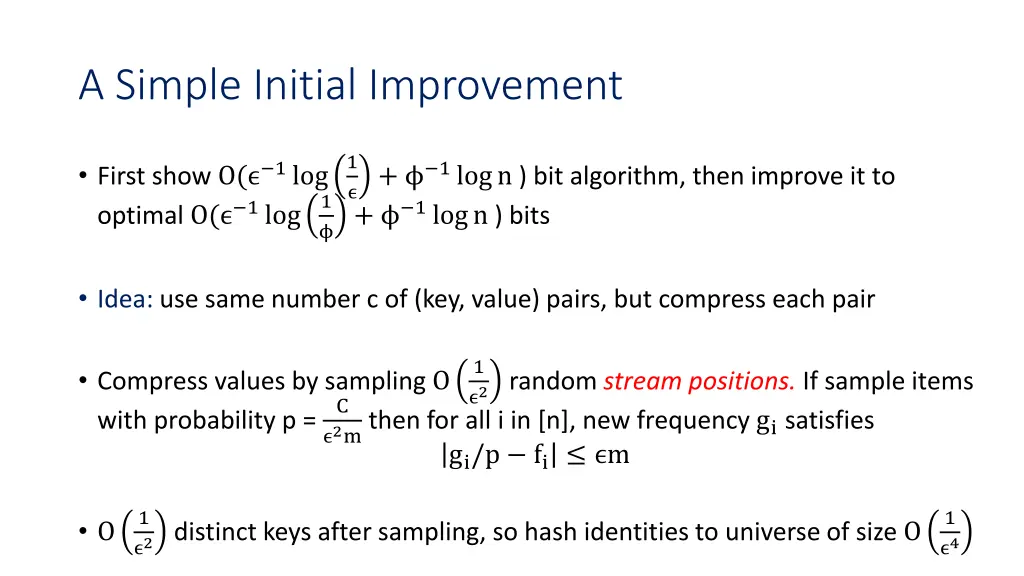 a simple initial improvement