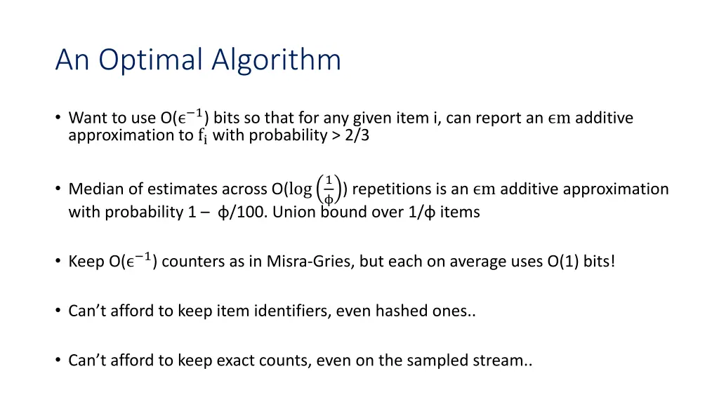 an optimal algorithm 1