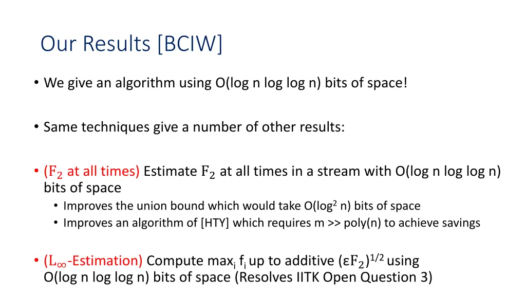 our results bciw