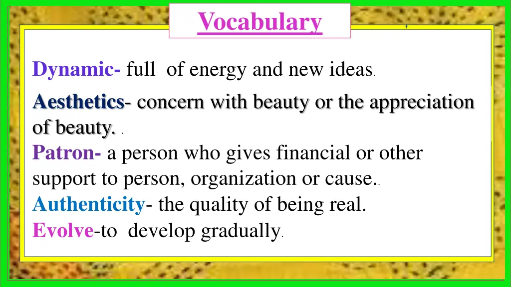 vocabulary