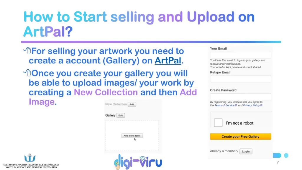 how to start selling and upload on artpal