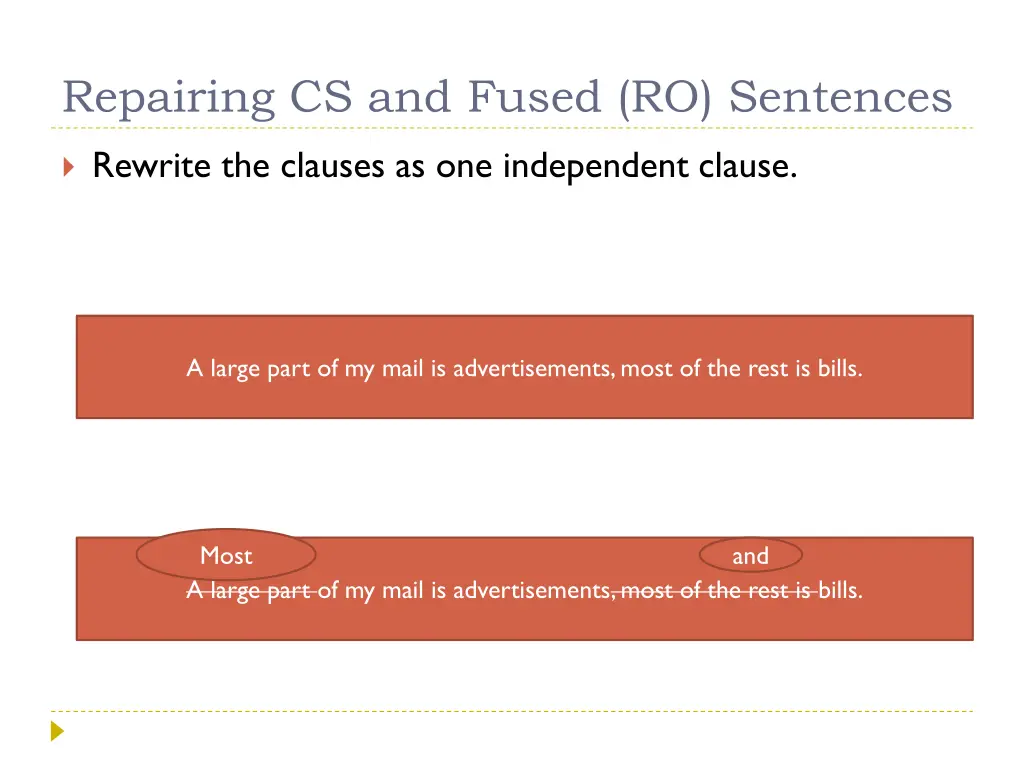 repairing cs and fused ro sentences 3