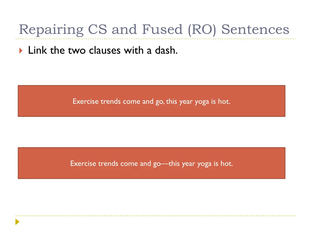 repairing cs and fused ro sentences 5