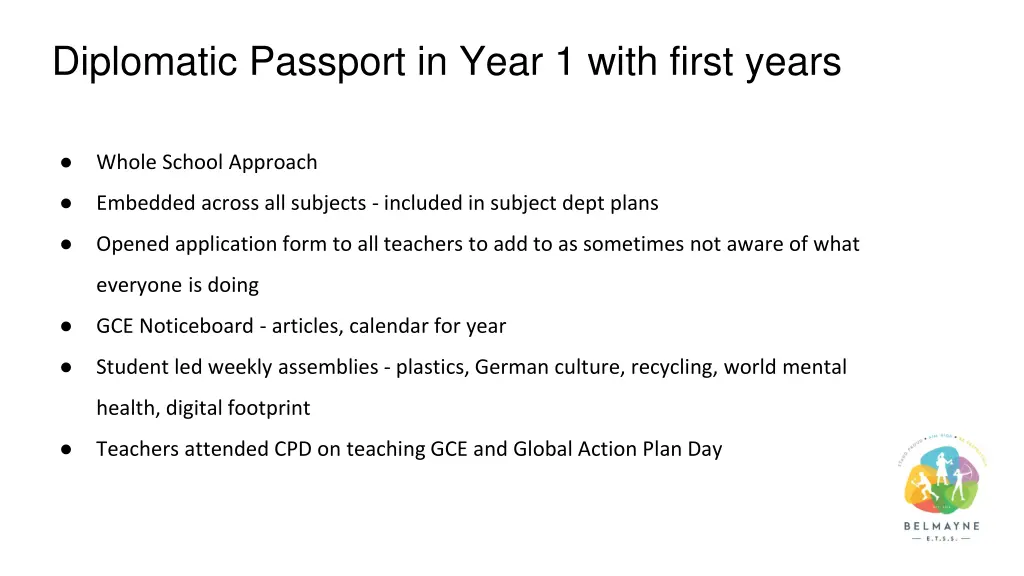 diplomatic passport in year 1 with first years