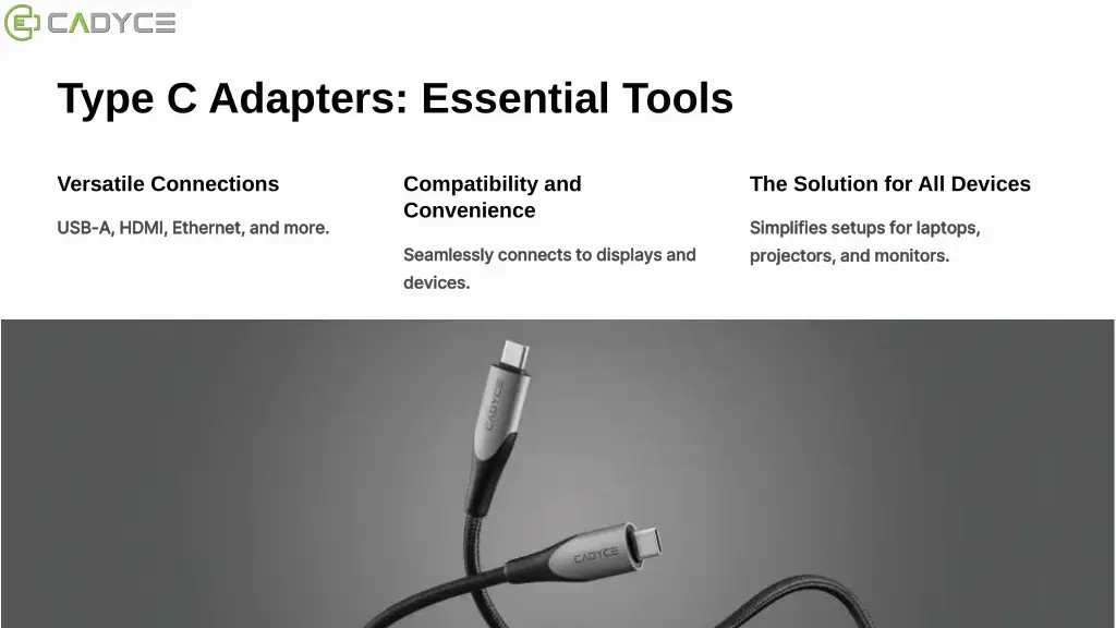 type c adapters essential tools