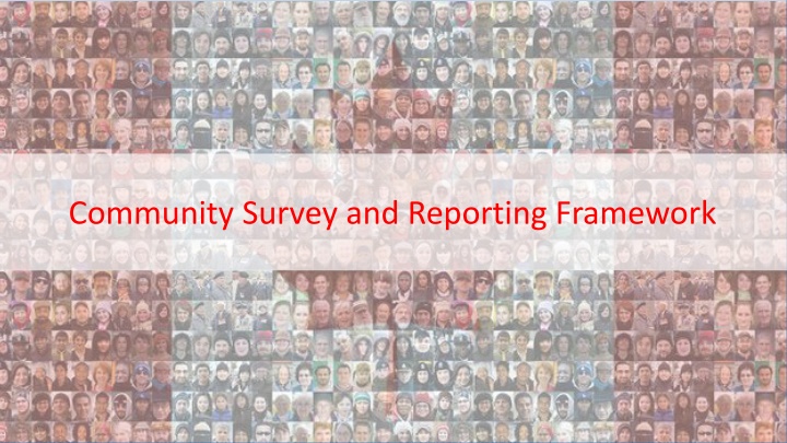 community survey and reporting framework