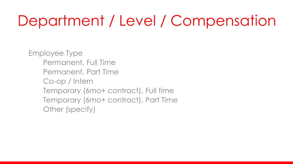 department level compensation 1