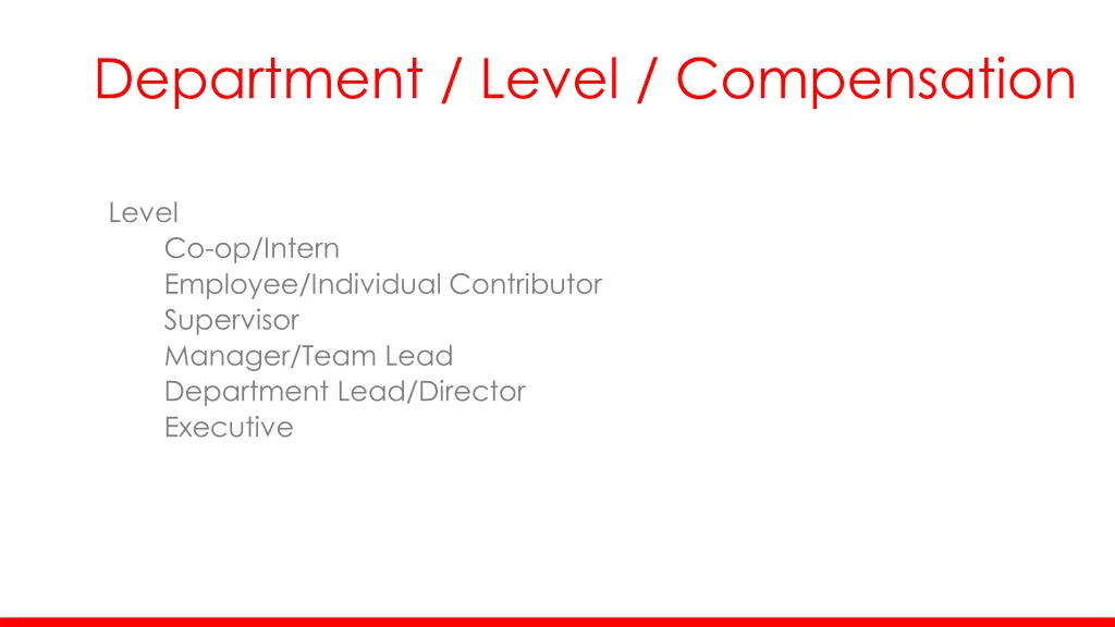 department level compensation 3