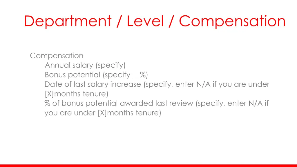 department level compensation 4