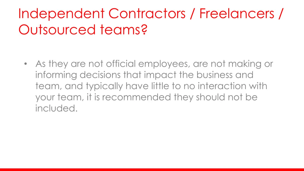 independent contractors freelancers outsourced