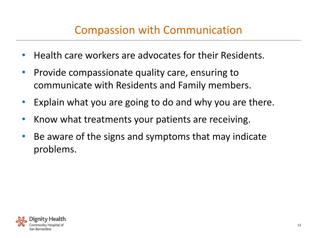 compassion with communication