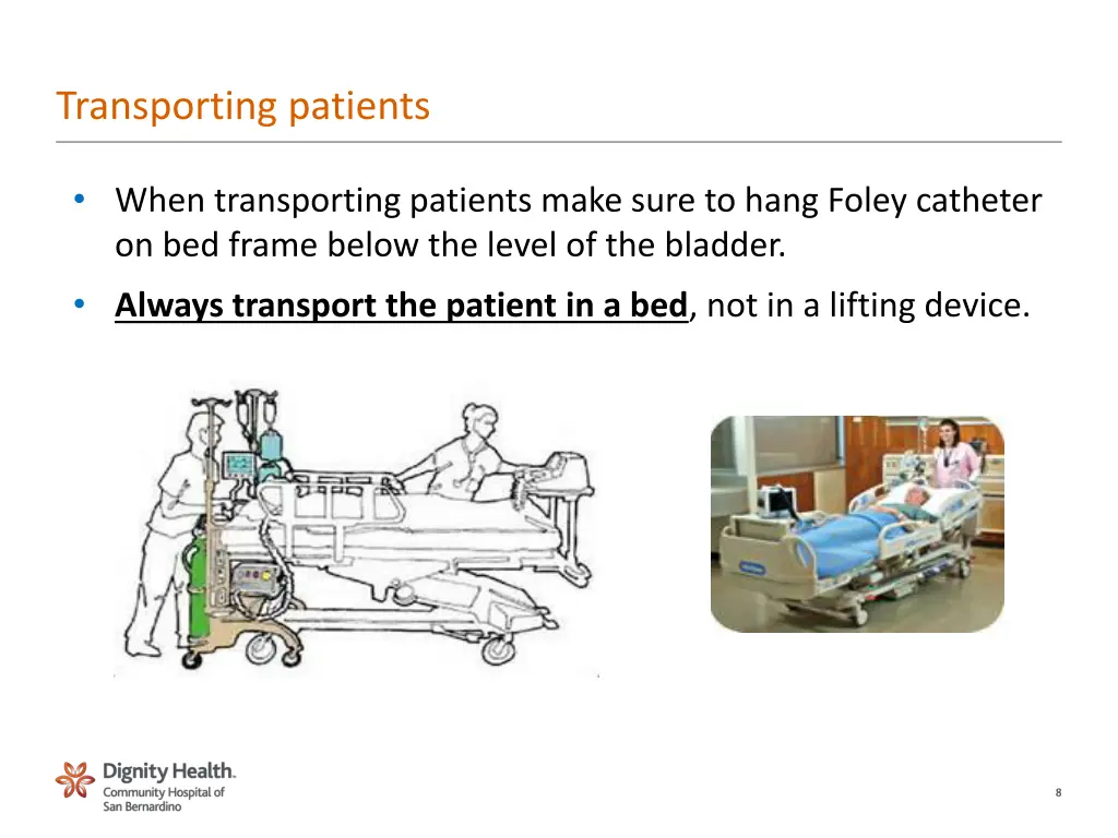 transporting patients