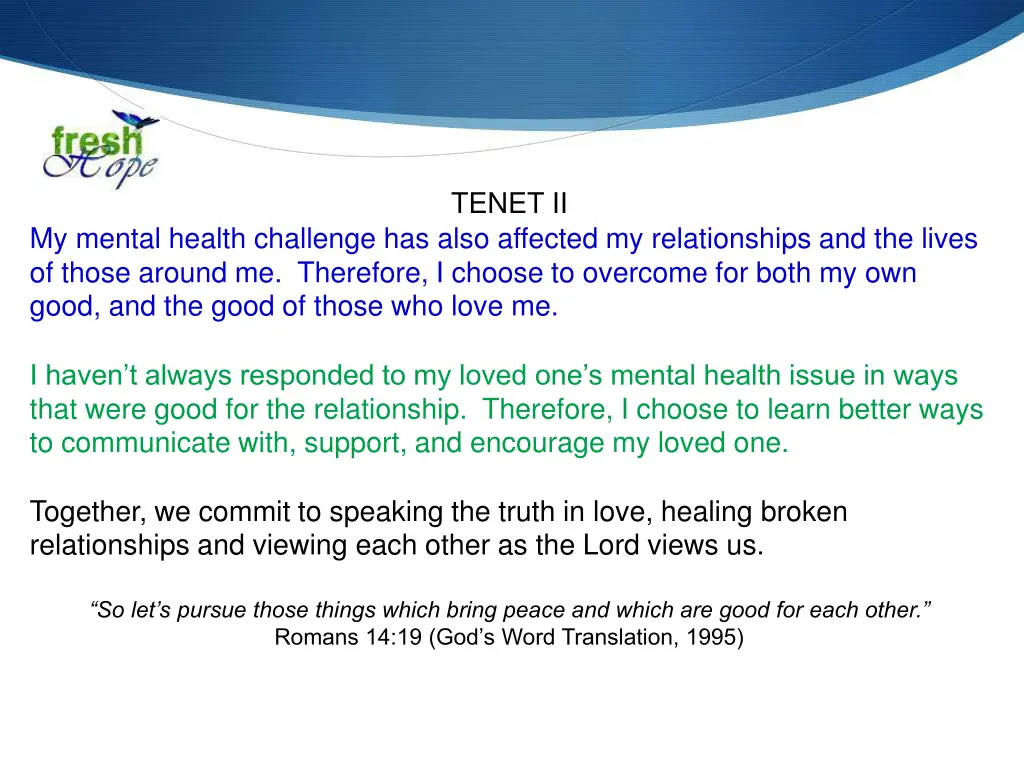 tenet ii