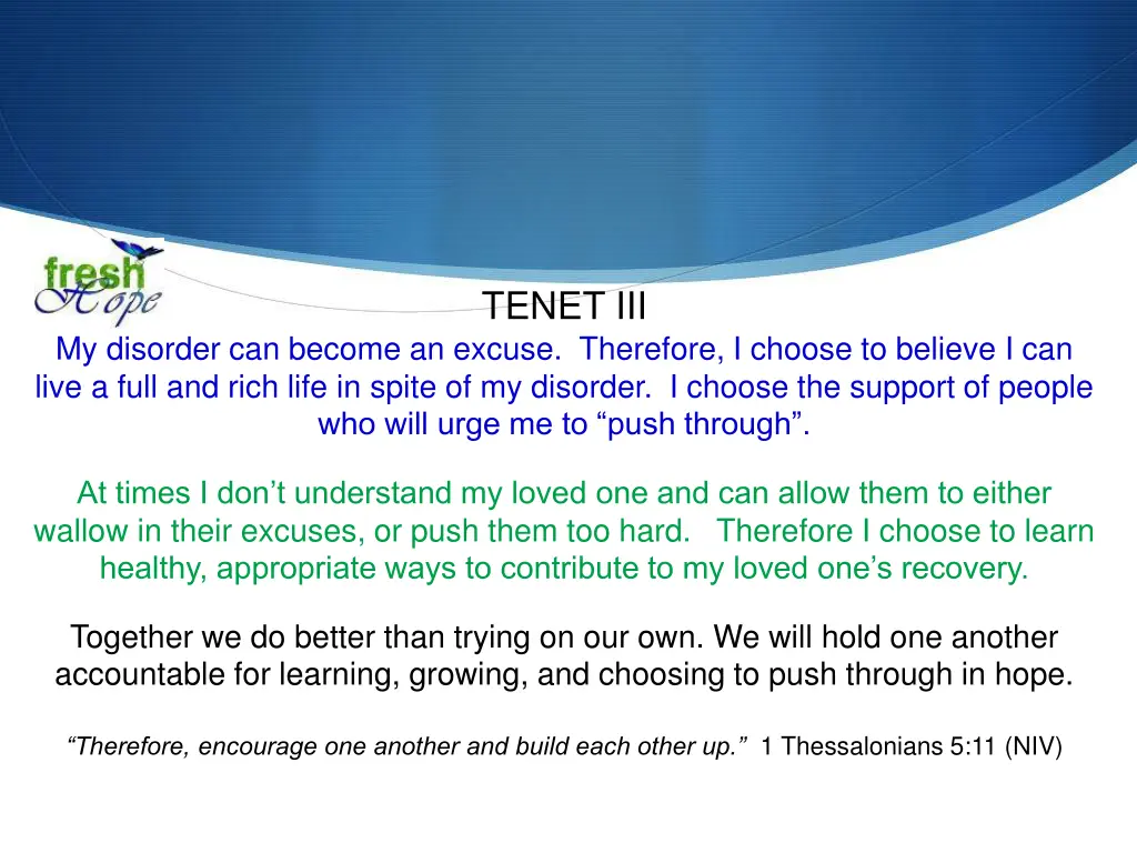 tenet iii