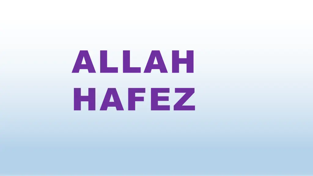 allah hafez