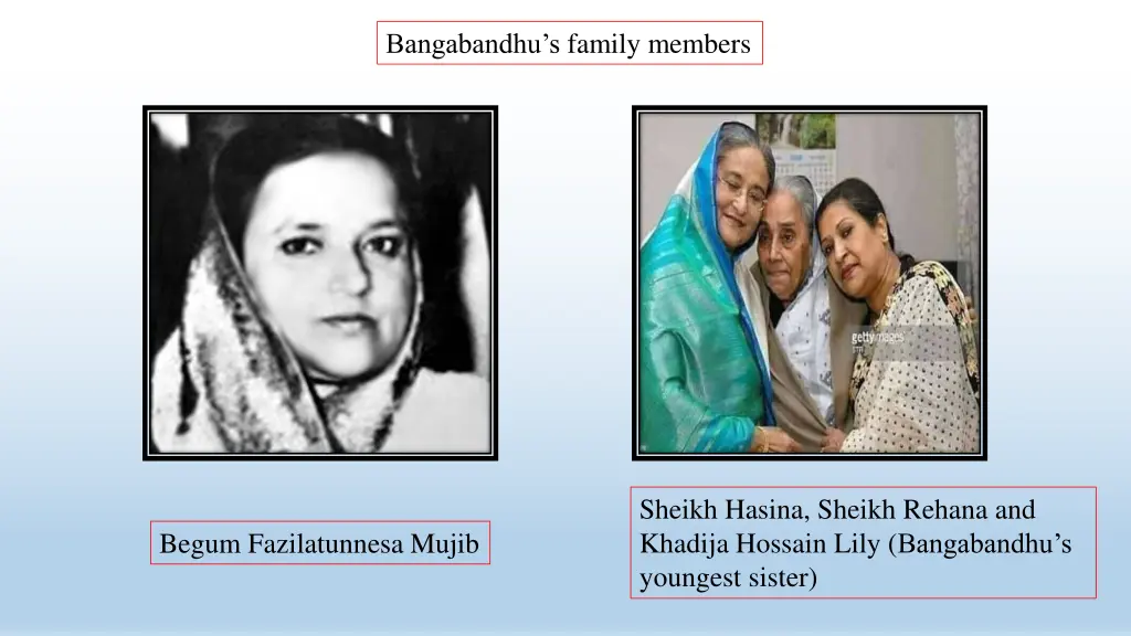 bangabandhu s family members