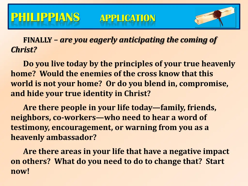 philippians application 2