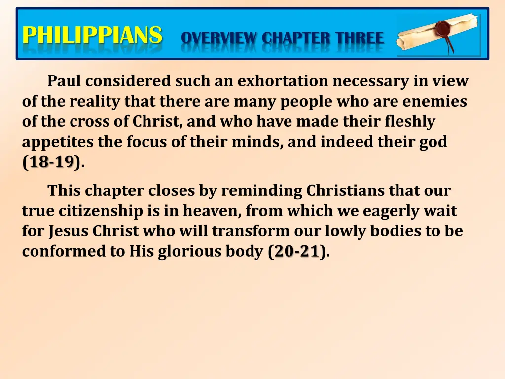 philippians overview chapter three 1