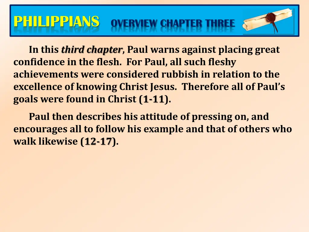 philippians overview chapter three