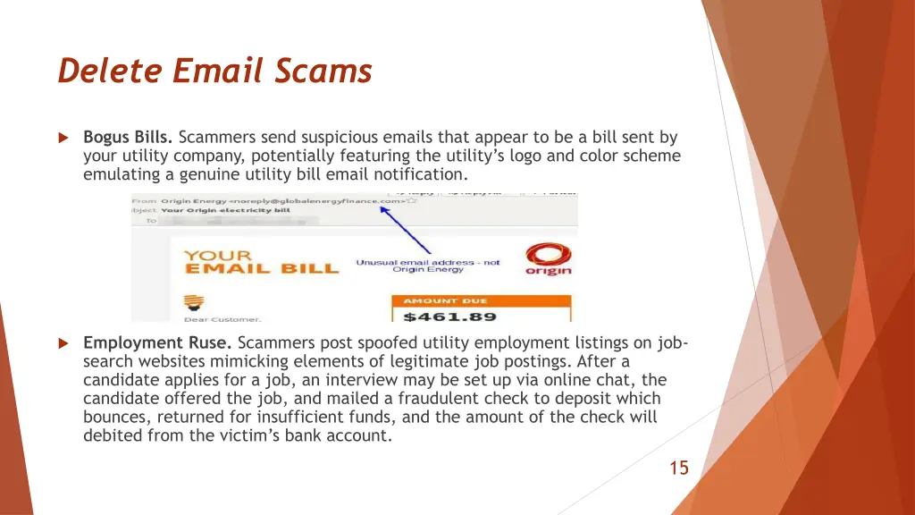 delete email scams