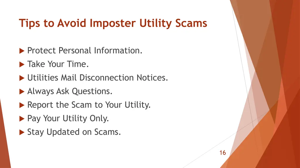 tips to avoid imposter utility scams