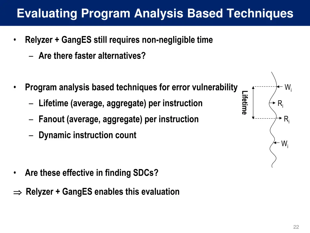 evaluating program analysis based techniques