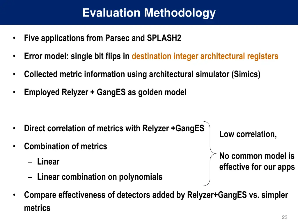 evaluation methodology