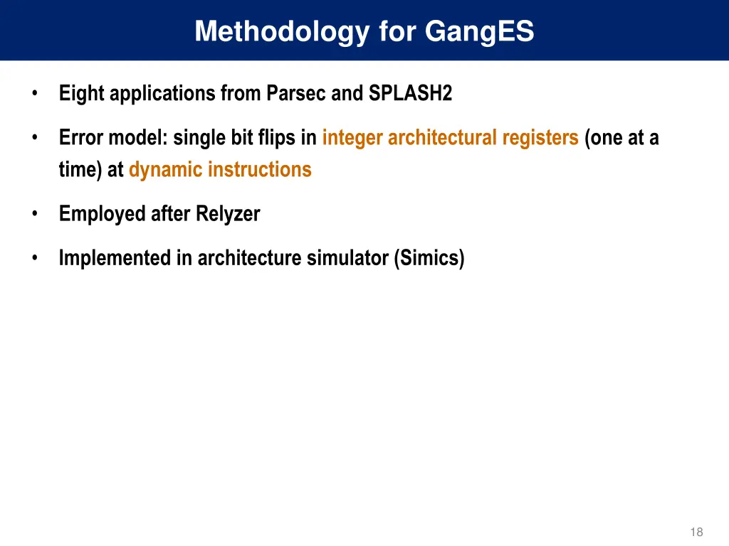 methodology for ganges