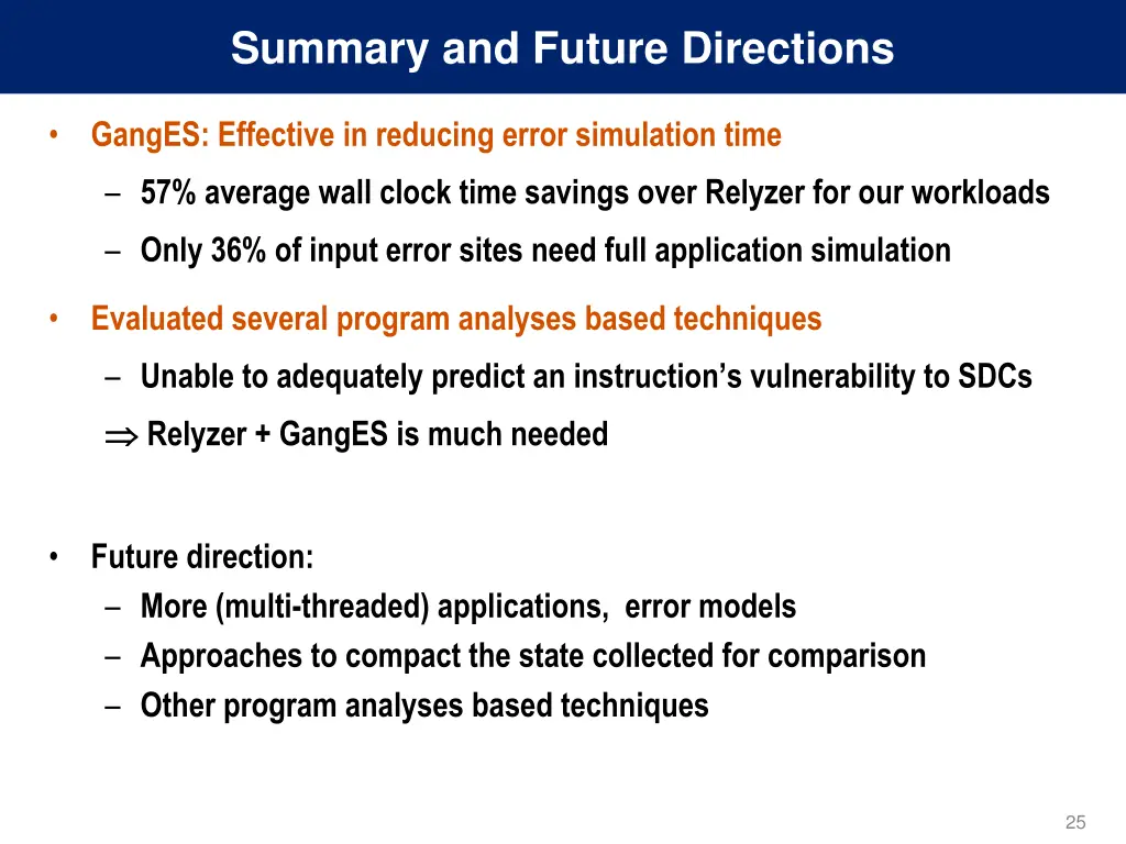 summary and future directions