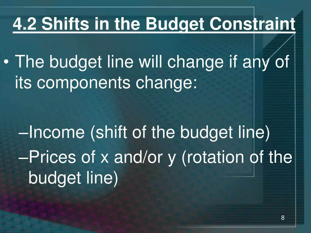 4 2 shifts in the budget constraint