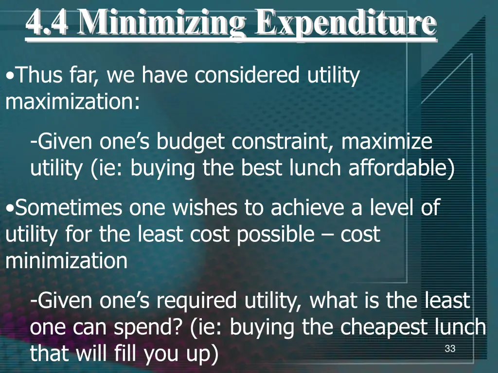 4 4 minimizing expenditure