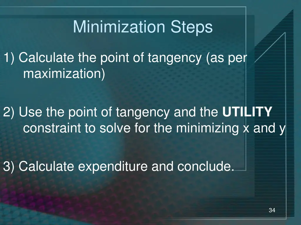 minimization steps