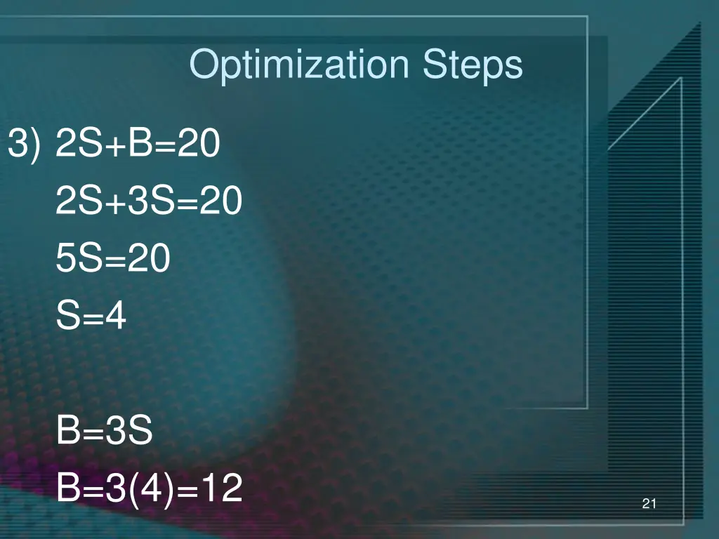 optimization steps 1